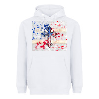 White 4th of july flag cross Heavyweight Hoodie - TumblerDesignByShophia
