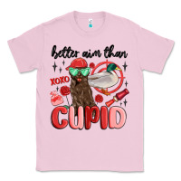 Bubblegum Pink better aim than cupid with dog and duck Classic Tee - MaliasSmallBusiness