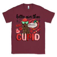 Burgundy better aim than cupid with dog and duck Classic Tee - MaliasSmallBusiness