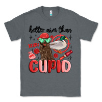 Charcoal Heather better aim than cupid with dog and duck Classic Tee - MaliasSmallBusiness