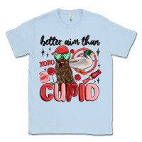 Dusty Blue better aim than cupid with dog and duck Classic Tee - MaliasSmallBusiness
