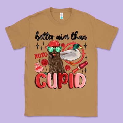 Better Aim Than Cupid With Dog And Duck Classic Tee Designed By Maliassmallbusiness