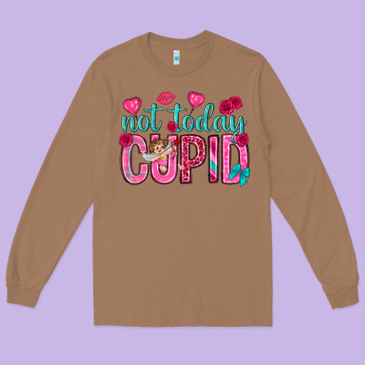 Not Today Cupid Long Sleeve Tee Designed By Nancycooperartshop