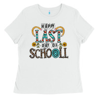 White happy last schopol Ladies Tee - CowhideDigitalArt