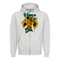 Dove Grey Leopard Sunflower Western Mama Bee Zipper Hoodie - Bettercallsaul
