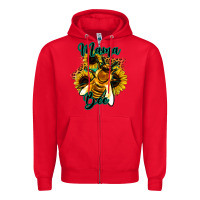 Red Leopard Sunflower Western Mama Bee Zipper Hoodie - Bettercallsaul