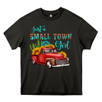Asphalt just a small town girl with car Heavy Core Tee - HRA Design Shop