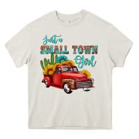 Just A Small Town Girl With Car Heavy Core Tee | Teevron