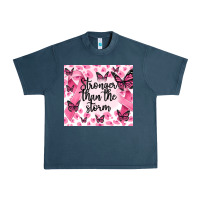 Midnight Navy stronger than the storm Urban Heavy Tee - MaliasSmallBusiness