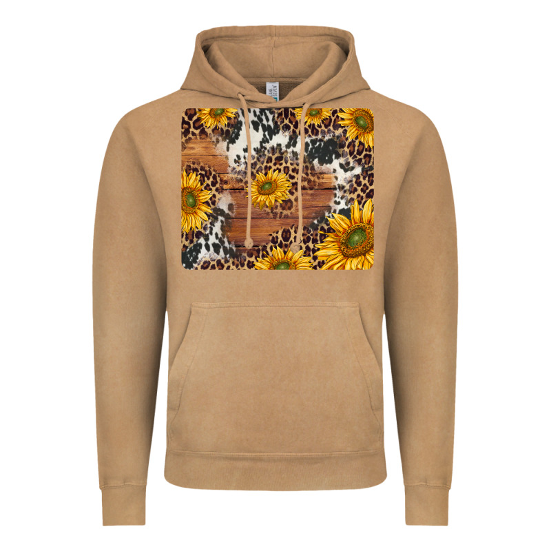 Sunflowers Cowhide Leopard Mousepad Vintage Hoodie by Jasminsmagicworld | Teevron