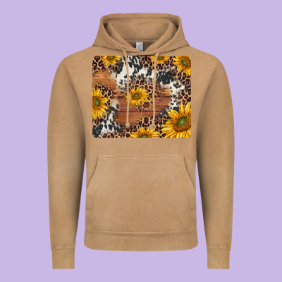 Sunflowers Cowhide Leopard Mousepad Vintage Hoodie Designed By Jasminsmagicworld