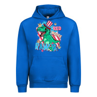 Cobalt Red white rawr Urban Hoodie - FaDigitalArtStudio