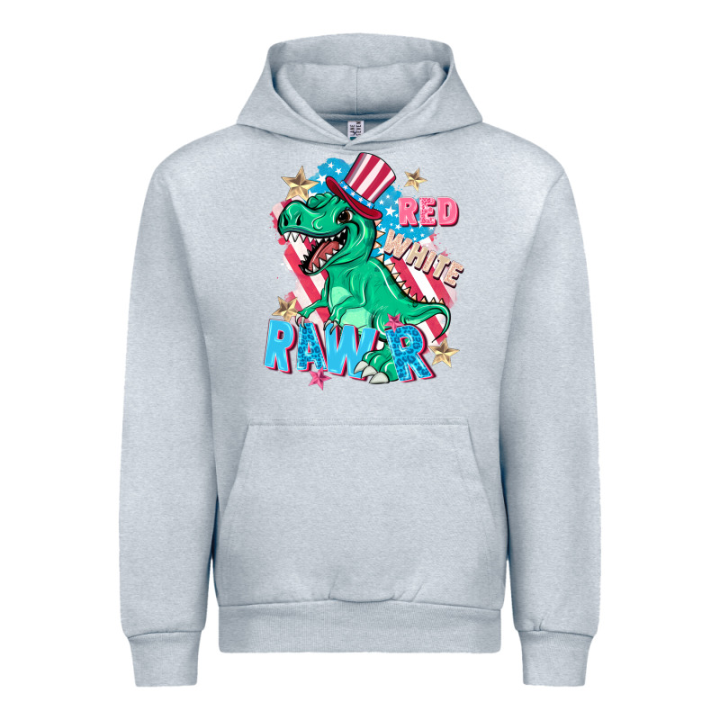 Red White Rawr Urban Hoodie by FaDigitalArtStudio | Teevron