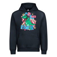 Navy Red white rawr Urban Hoodie - FaDigitalArtStudio