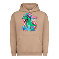 Pigment Burro Red white rawr Urban Hoodie - FaDigitalArtStudio