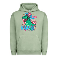 Pigment Oil Green Red white rawr Urban Hoodie - FaDigitalArtStudio