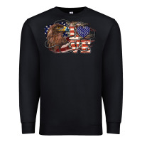 Black Love America Eagle 4th of july Premium Sweatshirt - HowdyJamesFarm