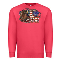 Cardinal Love America Eagle 4th of july Premium Sweatshirt - HowdyJamesFarm