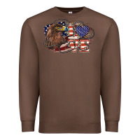 Chestnut Love America Eagle 4th of july Premium Sweatshirt - HowdyJamesFarm