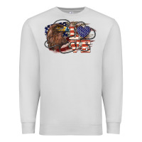 Dove Grey Love America Eagle 4th of july Premium Sweatshirt - HowdyJamesFarm