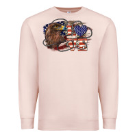 Pale Pink Love America Eagle 4th of july Premium Sweatshirt - HowdyJamesFarm