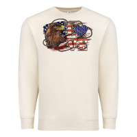 Sandshell Love America Eagle 4th of july Premium Sweatshirt - HowdyJamesFarm