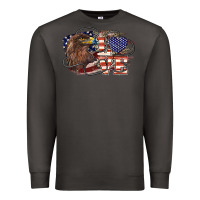 Smoke Love America Eagle 4th of july Premium Sweatshirt - HowdyJamesFarm