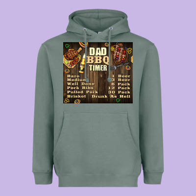 Dad Bbq Timer Heavyweight Hoodie Designed By Tumblerdesignbyshophia
