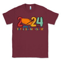 Burgundy total solar eclipse Classic Tee - MaliasSmallBusiness
