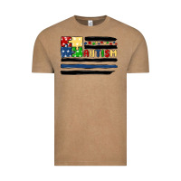 Vintage Coffee autism usa flag Vintage Tee - MaliasSmallBusiness