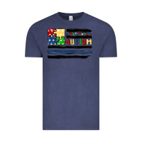 Vintage Denim autism usa flag Vintage Tee - MaliasSmallBusiness