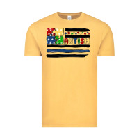 Vintage Mustard autism usa flag Vintage Tee - MaliasSmallBusiness