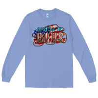 Colony Blue American babe Long Sleeve Tee - NancyCooperArtShop