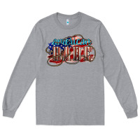 Heather Grey American babe Long Sleeve Tee - NancyCooperArtShop