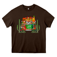 Chocolate Brown cinco de mayo truck Heavy Core Tee - RacoonDesign