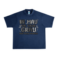 Navy in may we wear gray brain cancer awareness Urban Heavy Tee - MaliasSmallBusiness