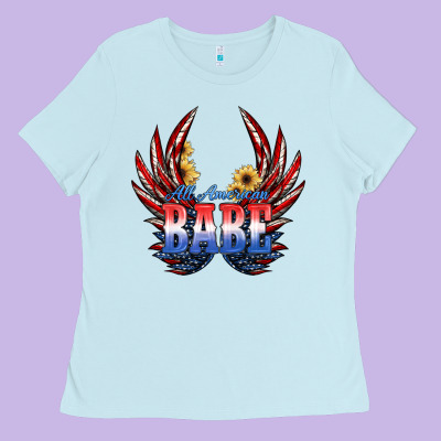 All America Babe Ladies Tee Designed By Jahusdesignshop