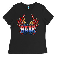 Black All America Babe Ladies Tee - JahusDesignShop