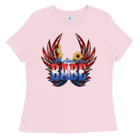 Bubblegum Pink All America Babe Ladies Tee - JahusDesignShop