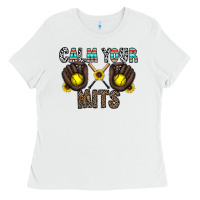 White calm your mits Ladies Tee - CowhideDigitalArt