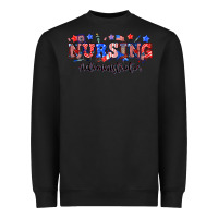 Black 4th of july nursing administrator Heavyweight Sweatshirt - NancyCooperArtShop