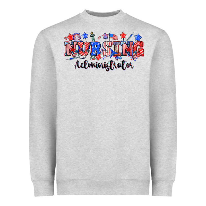 4th Of July Nursing Administrator Heavyweight Sweatshirt by NancyCooperArtShop | Teevron