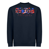 Navy 4th of july nursing administrator Heavyweight Sweatshirt - NancyCooperArtShop