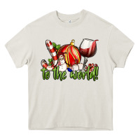 Cream joy to the world christmas wine Heavy Core Tee - FaDigitalArtStudio
