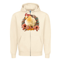 Sandshell Chick with Flowers Leopard Background Zipper Hoodie - Bettercallsaul