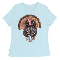 Baby Blue turkey Ladies Tee - FaDigitalArtStudio