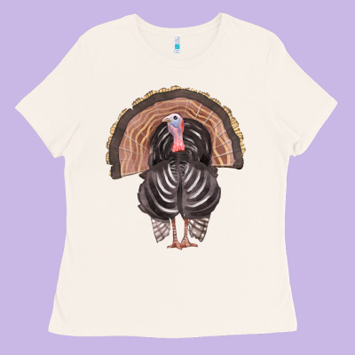 Turkey Ladies Tee Designed By Fadigitalartstudio