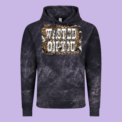 Western Wasted On You Background Vintage Hoodie Designed By Lillyallendesigns