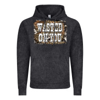 Vintage Black Western Wasted On You Background Vintage Hoodie - LillyAllenDesigns