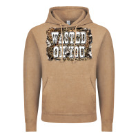 Vintage Coffee Western Wasted On You Background Vintage Hoodie - LillyAllenDesigns